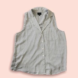Sleeveless Button Down Top
